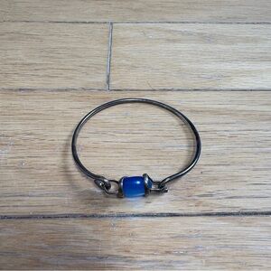 Sleek Blue Beaded Bracelet